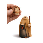 Statue Saint Joseph avec Bâton et Lanterne | Bois d'érable Val Gardena