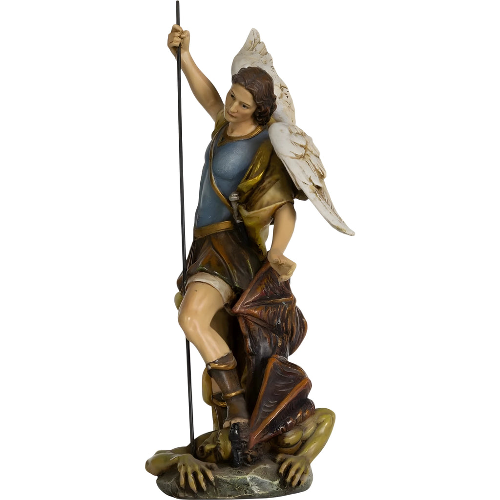 Statua San Michele Arcangelo che Sconfigge il Diavolo in Resina - Val Gardena