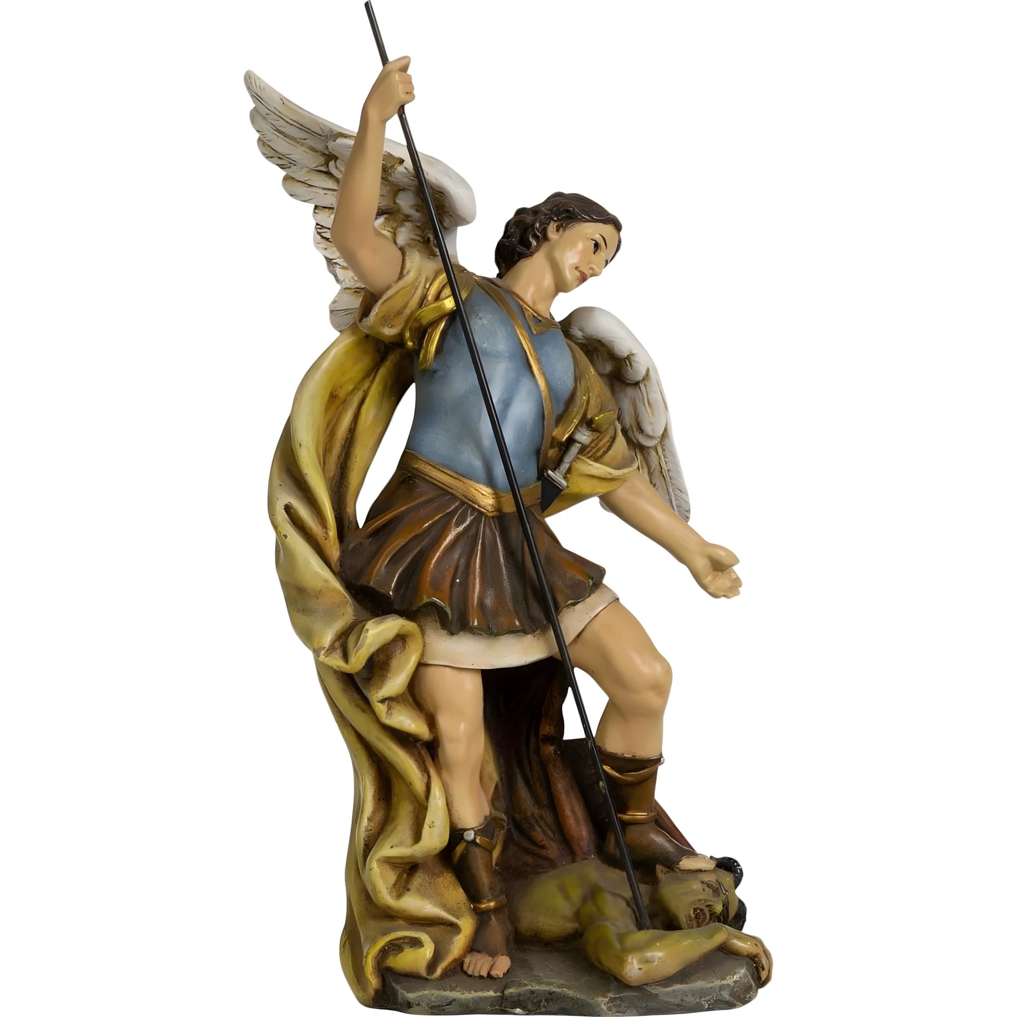 Statua San Michele Arcangelo che Sconfigge il Diavolo in Resina - Val Gardena