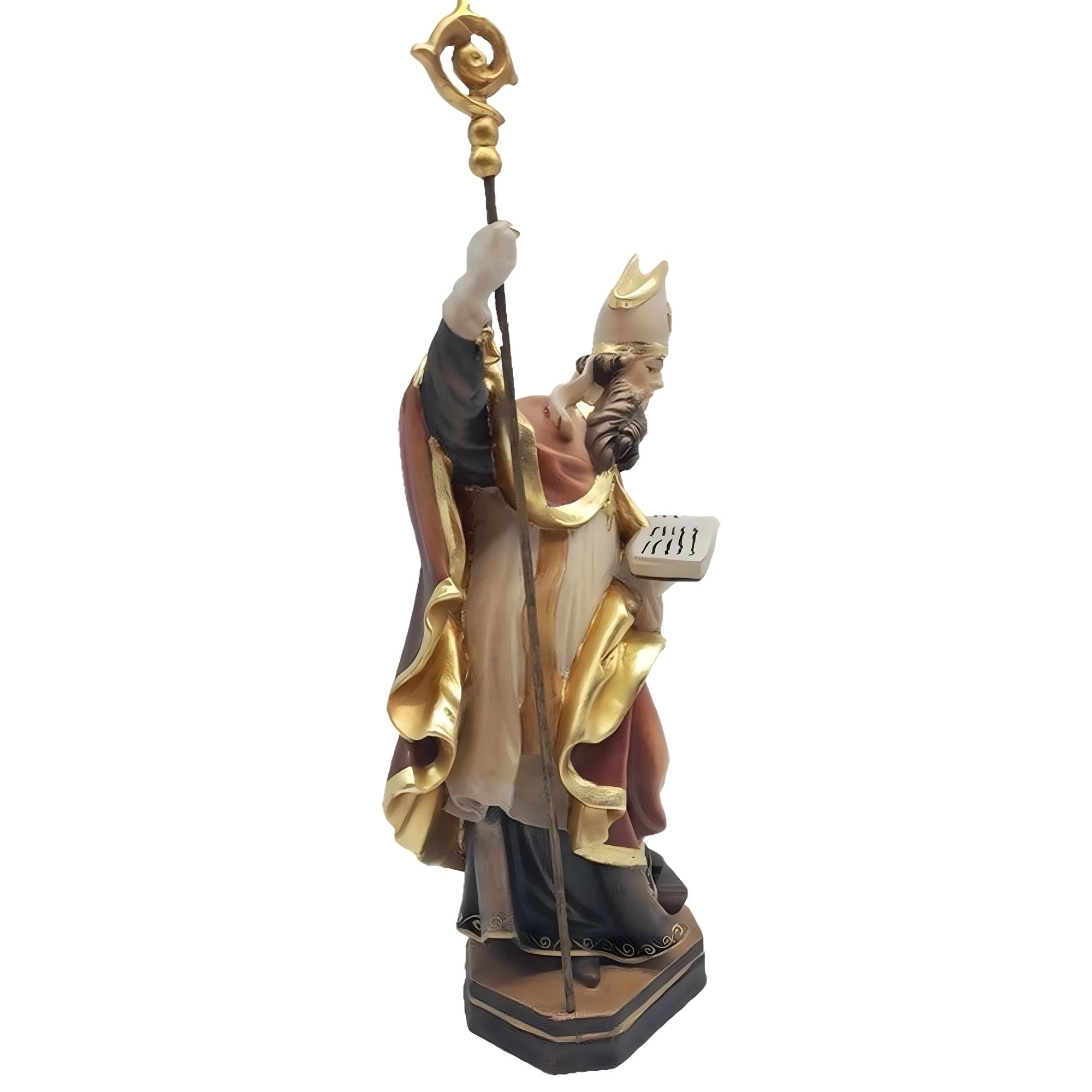 Figura Św. Rodolfa Drewniana, Rzeźba Polichromowana Val Gardena