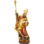 Statua św. Ruperta z Salzburga z Rzeźbionego Drewna z Val Gardena