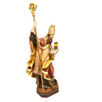 Statua św. Ruperta z Salzburga z Rzeźbionego Drewna z Val Gardena