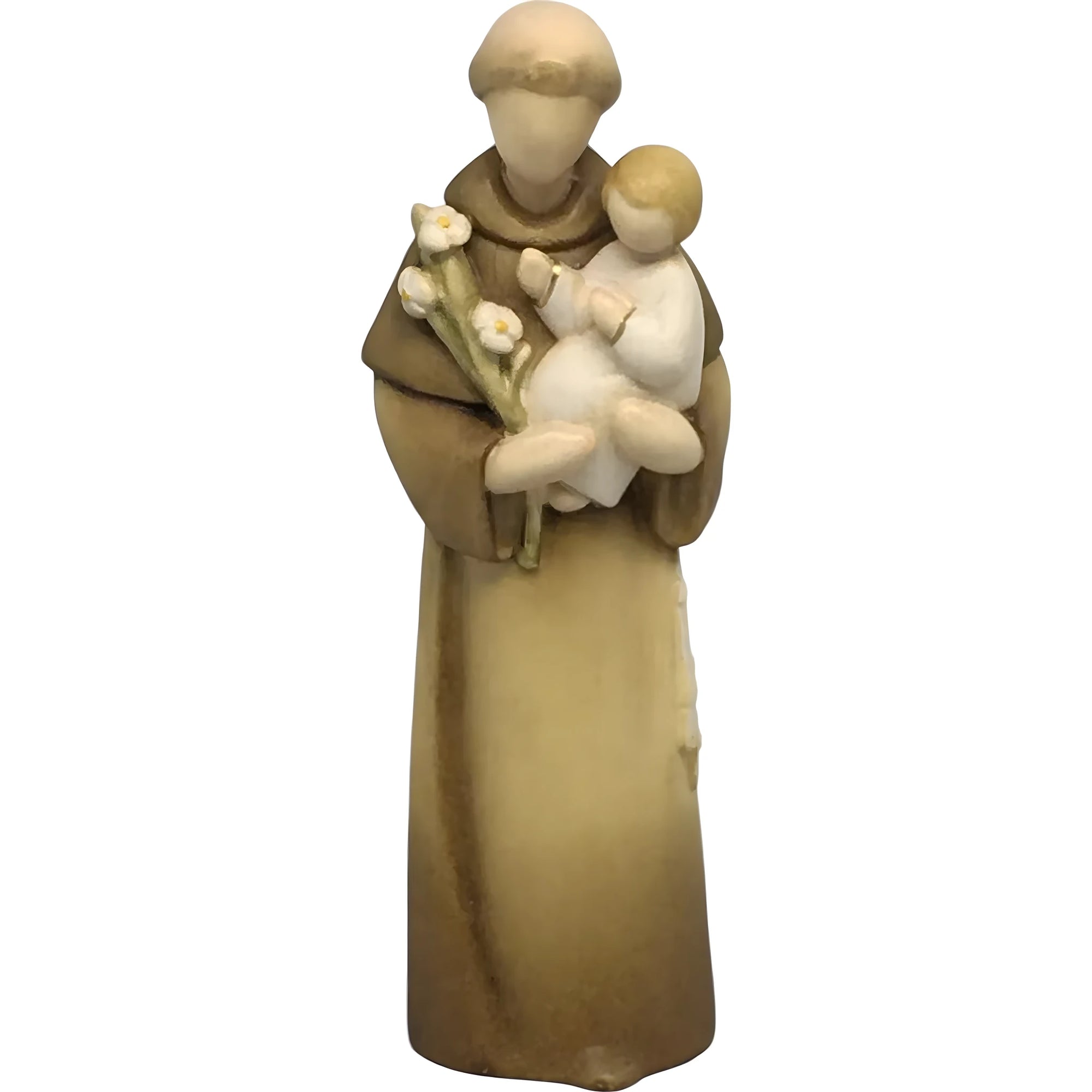 Saint Anthony Statue wood carved - color