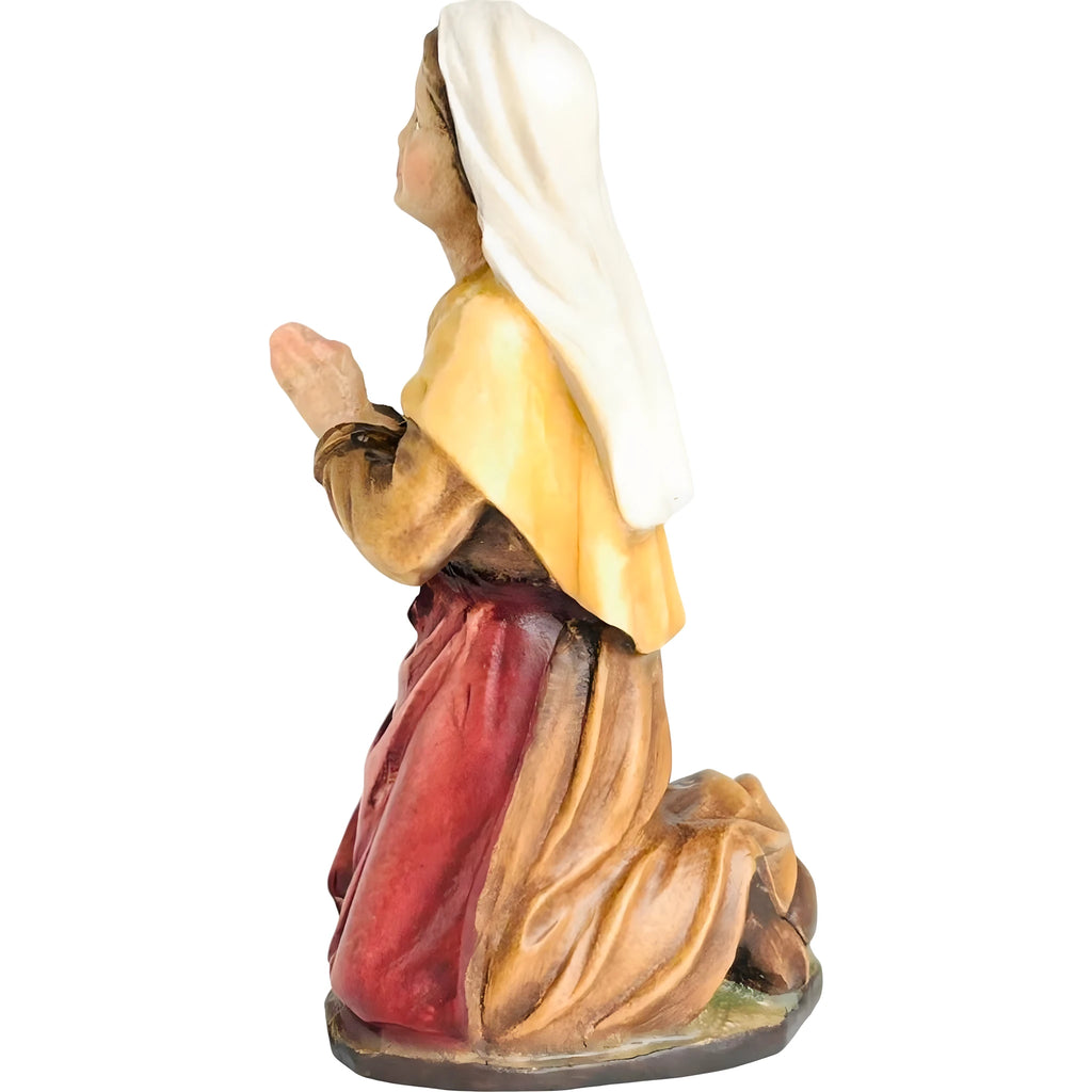 Statue Sainte Bernadette agenouillée en bois du Val Gardena | Sculpture Sacrée