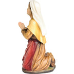 Statue Sainte Bernadette agenouillée en bois du Val Gardena | Sculpture Sacrée