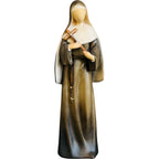 Figurka Świętej Rity z Cascii z drewna rzeźbiona | Nowoczesny design Val Gardena