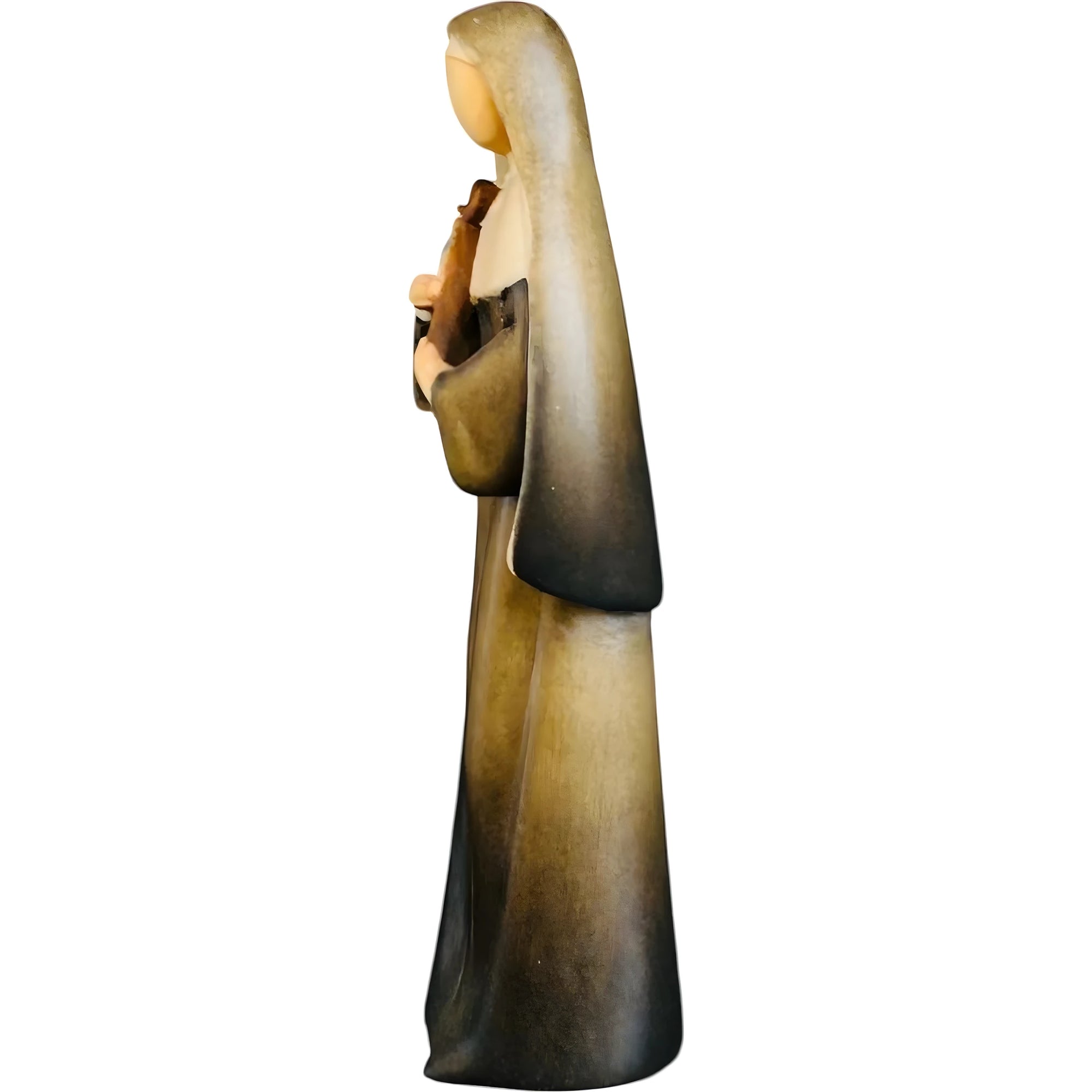 Saint Rita of Cascia Wooden Statue Carved | Modern Design Val Gardena