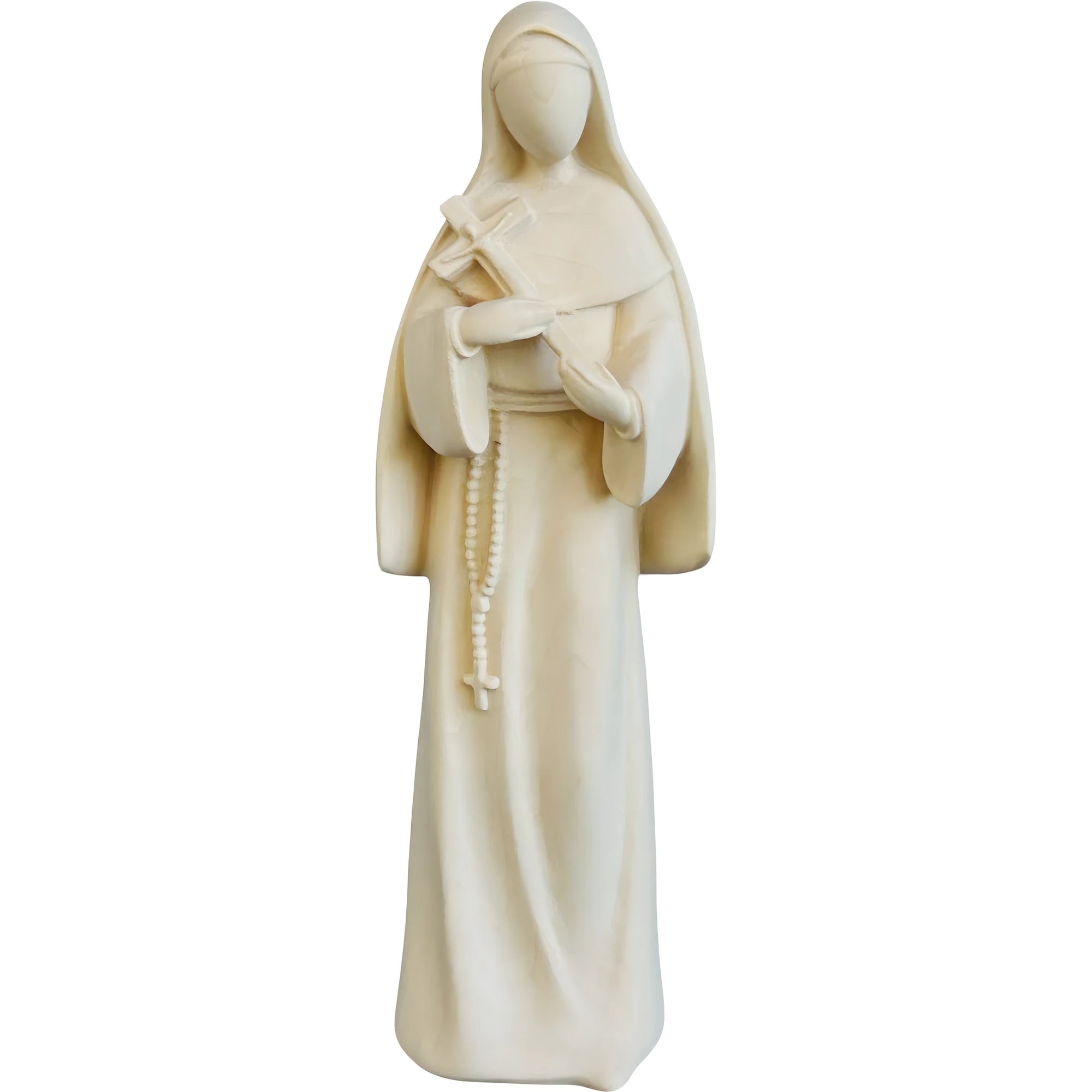 Saint Rita of Cascia Wooden Statue Carved | Modern Design Val Gardena
