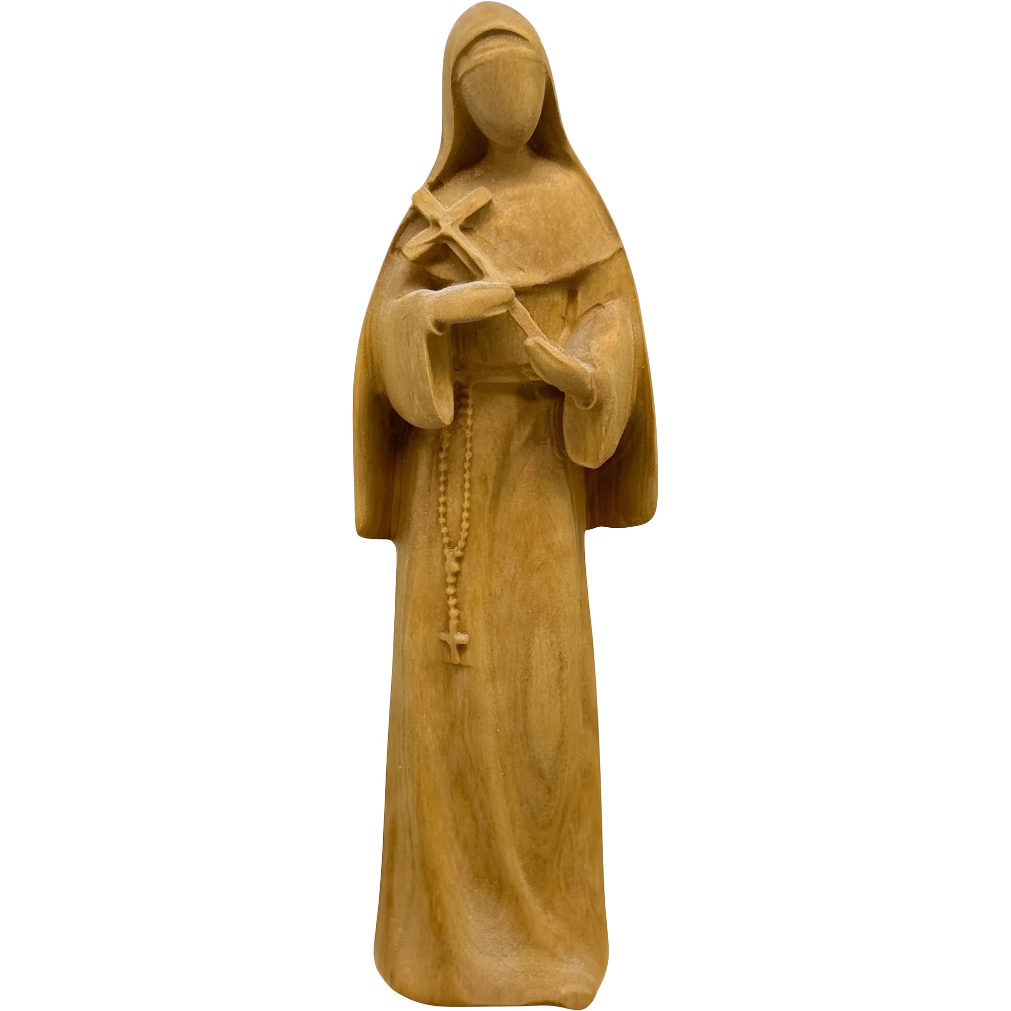 Saint Rita of Cascia Wooden Statue Carved | Modern Design Val Gardena