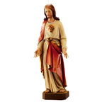 Figura Serca Jezusowego, rzeźbiona w drewnie, z Val Gardena