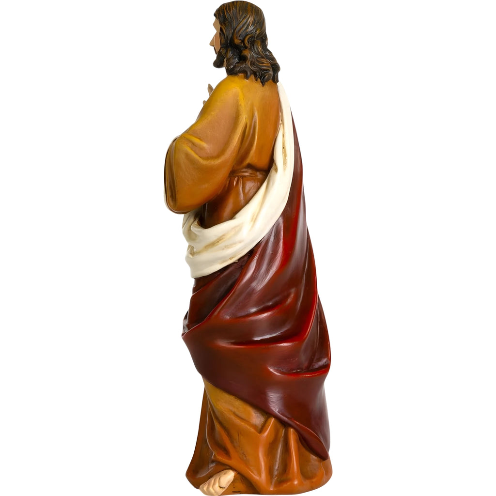 Sacred Heart of Jesus Statue in Handcrafted Wood Paste 15 cm