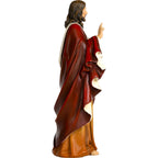 Sacred Heart of Jesus Statue in Handcrafted Wood Paste 15 cm