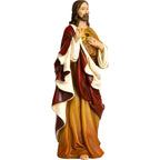 Sacred Heart of Jesus Statue in Handcrafted Wood Paste 15 cm