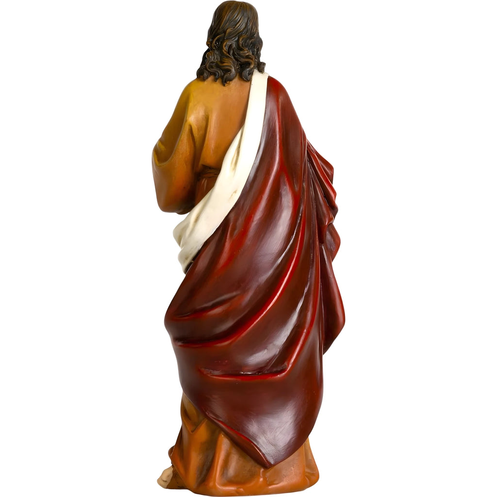 Sacred Heart of Jesus Statue in Handcrafted Wood Paste 15 cm
