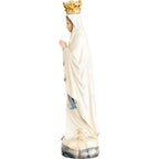 Rzeźbiona Drewniana Statua Matki Bożej z Lourdes ze Złotą Koroną