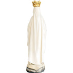 Rzeźbiona Drewniana Statua Matki Bożej z Lourdes ze Złotą Koroną