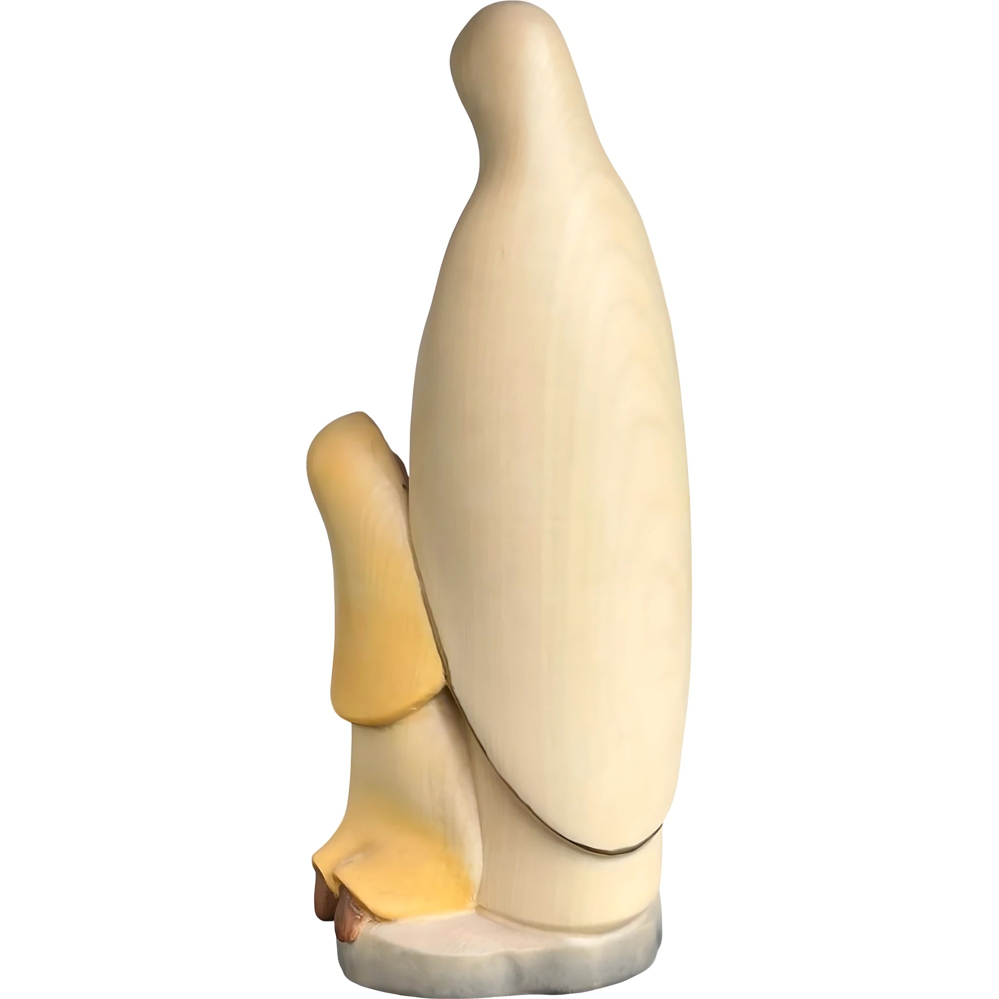 Statua della Madonna di Lourdes con Santa Bernadette in Legno, Val Gardena