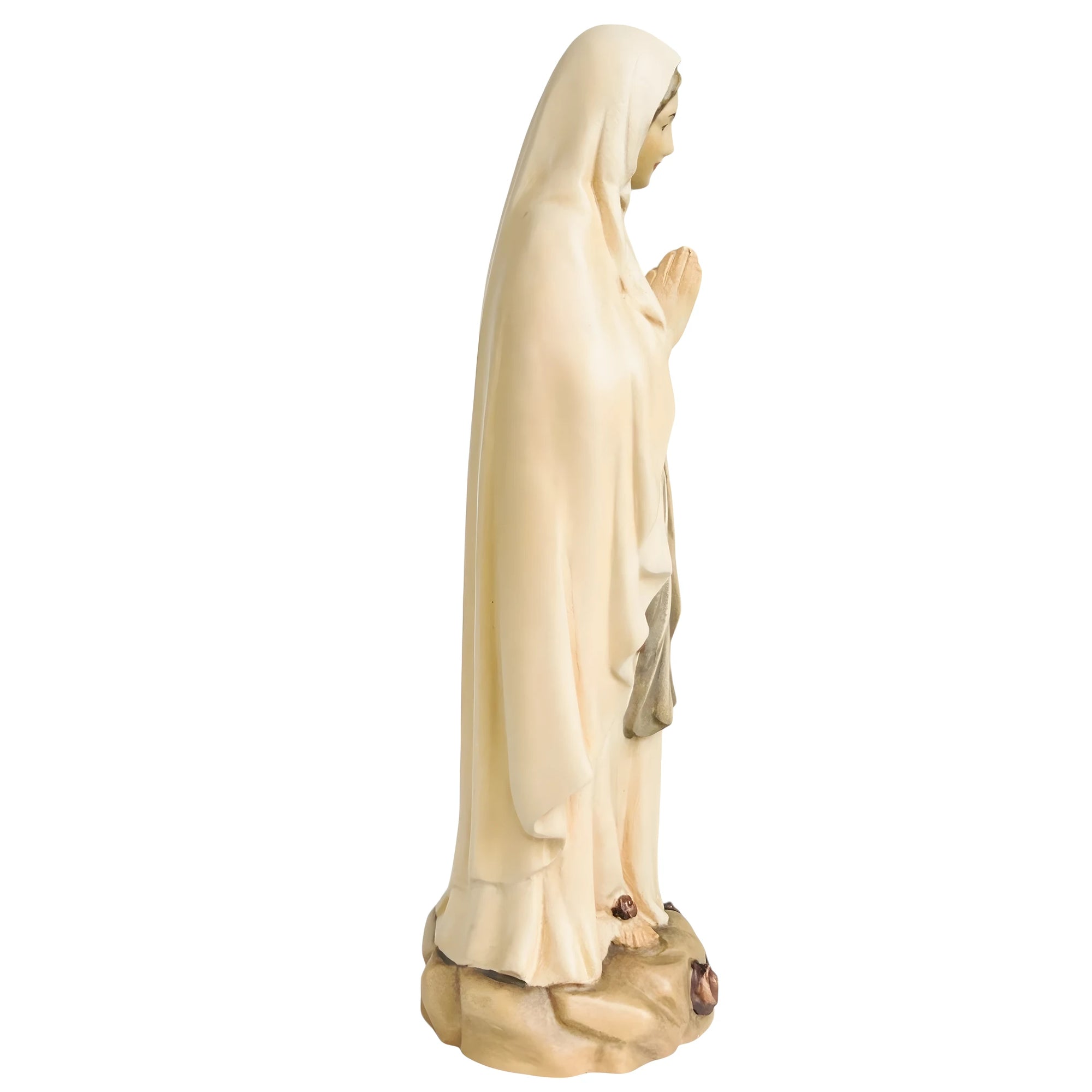 Statua della Madonna di Lourdes in Legno Scolpita a Mano in Val Gardena