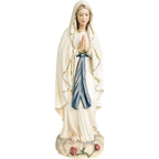 Statue de la Madone de Lourdes en Bois Sculptée à la Main dans le Val Gardena