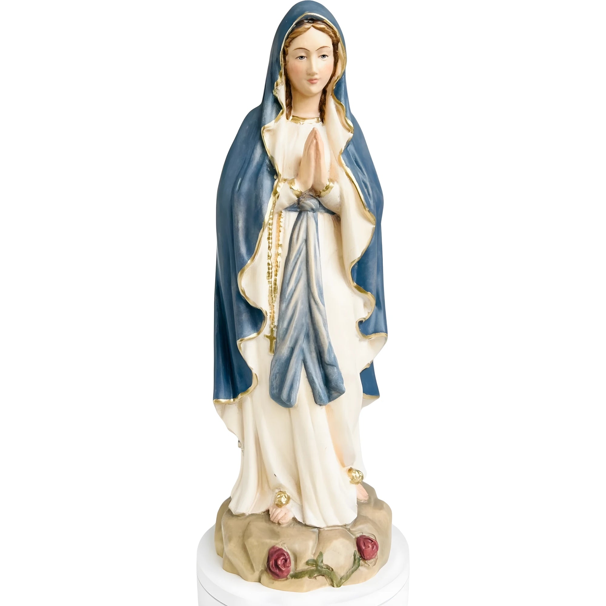 Statua della Madonna di Lourdes in Legno Scolpita a Mano in Val Gardena