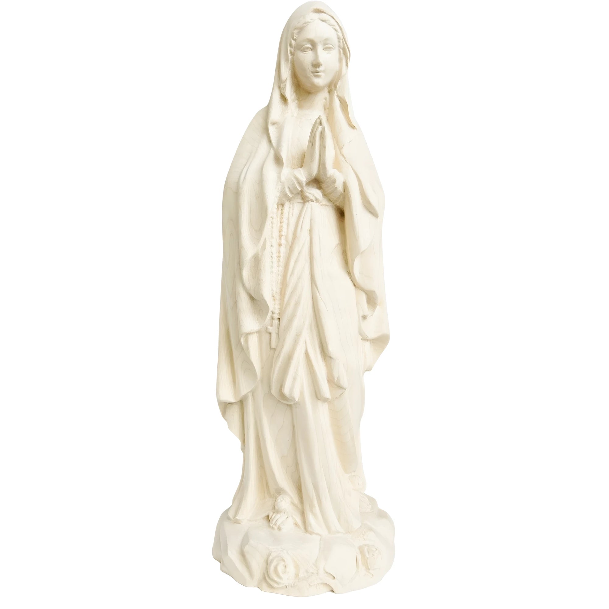 Statua della Madonna di Lourdes in Legno Scolpita a Mano in Val Gardena