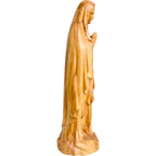 Rzeźbiona ręcznie drewniana statua Matki Bożej z Lourdes z Val Gardena