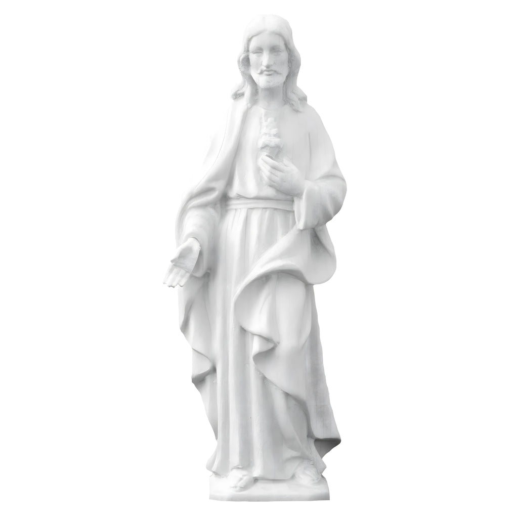 Handcrafted Fiberglass Sacred Heart of Jesus Statue for Devotion