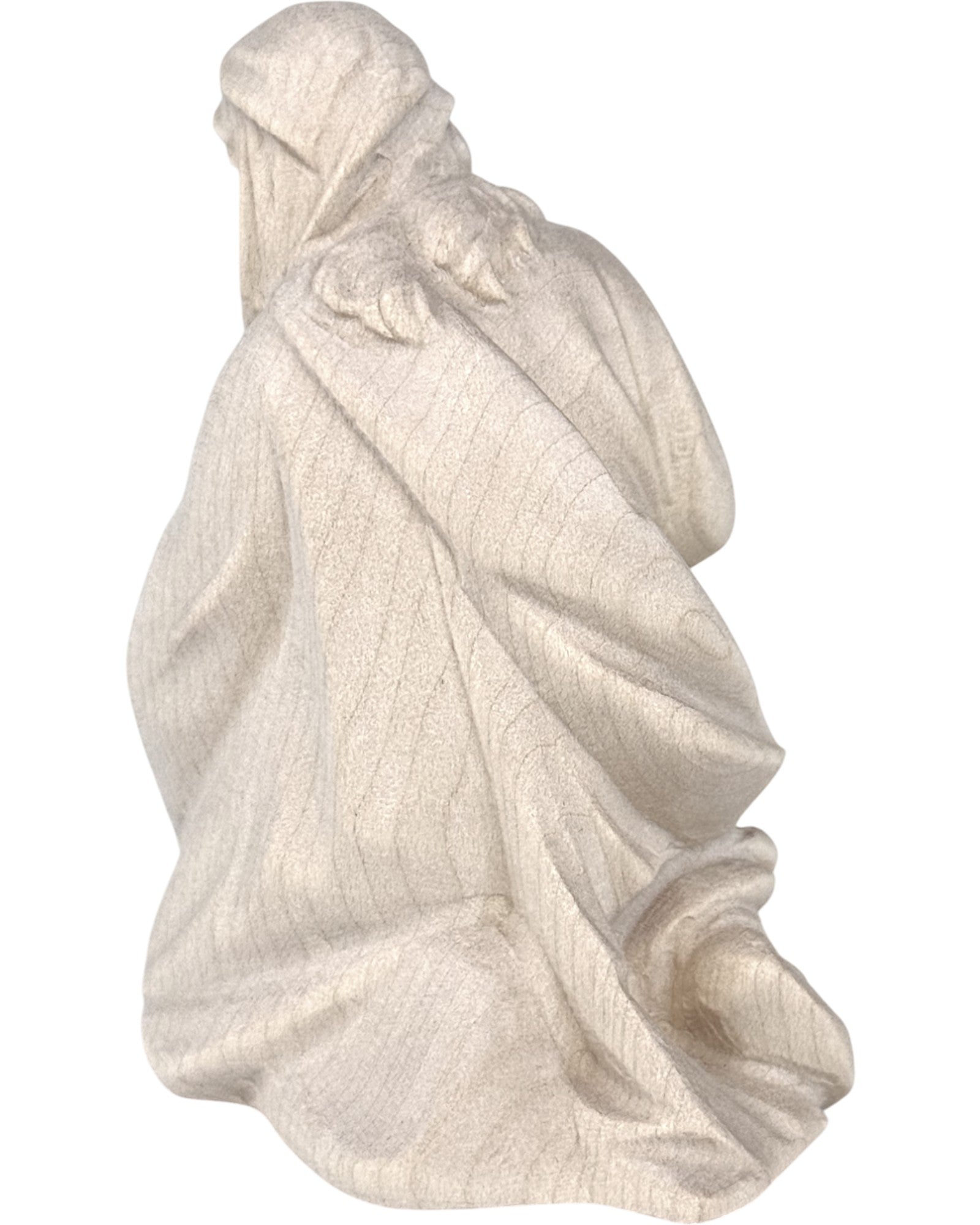 Statua-di-Maria-inginocchiata-in-preghiera-Scultura-in-Legno-dAcero-Val-Gardena