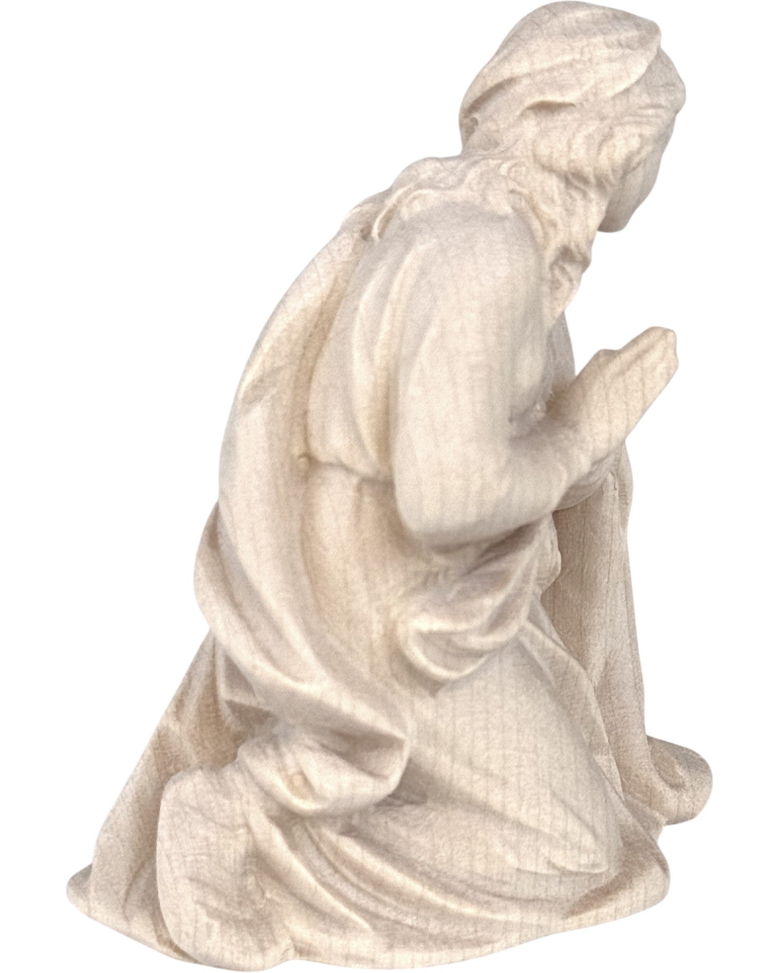 Statua-di-Maria-inginocchiata-in-preghiera-Scultura-in-Legno-dAcero-Val-Gardena