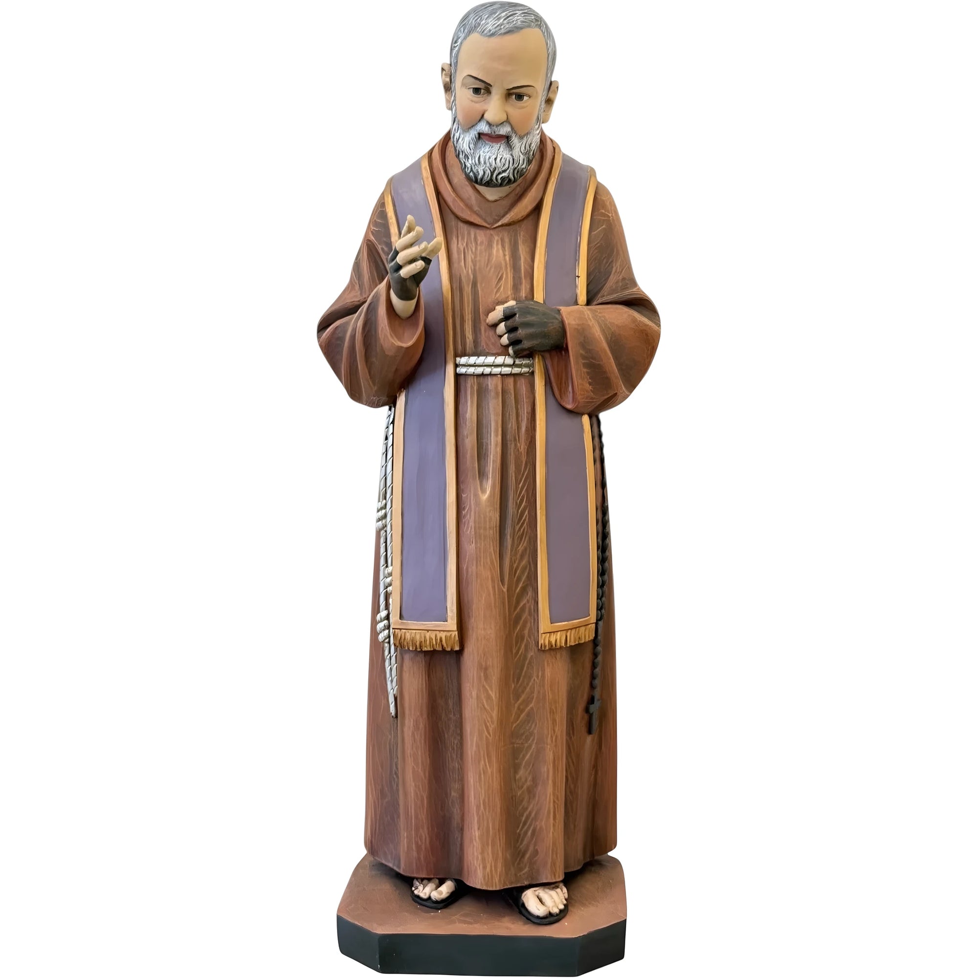 Sacred Statue of Padre Pio in Fiberglass – 120 cm