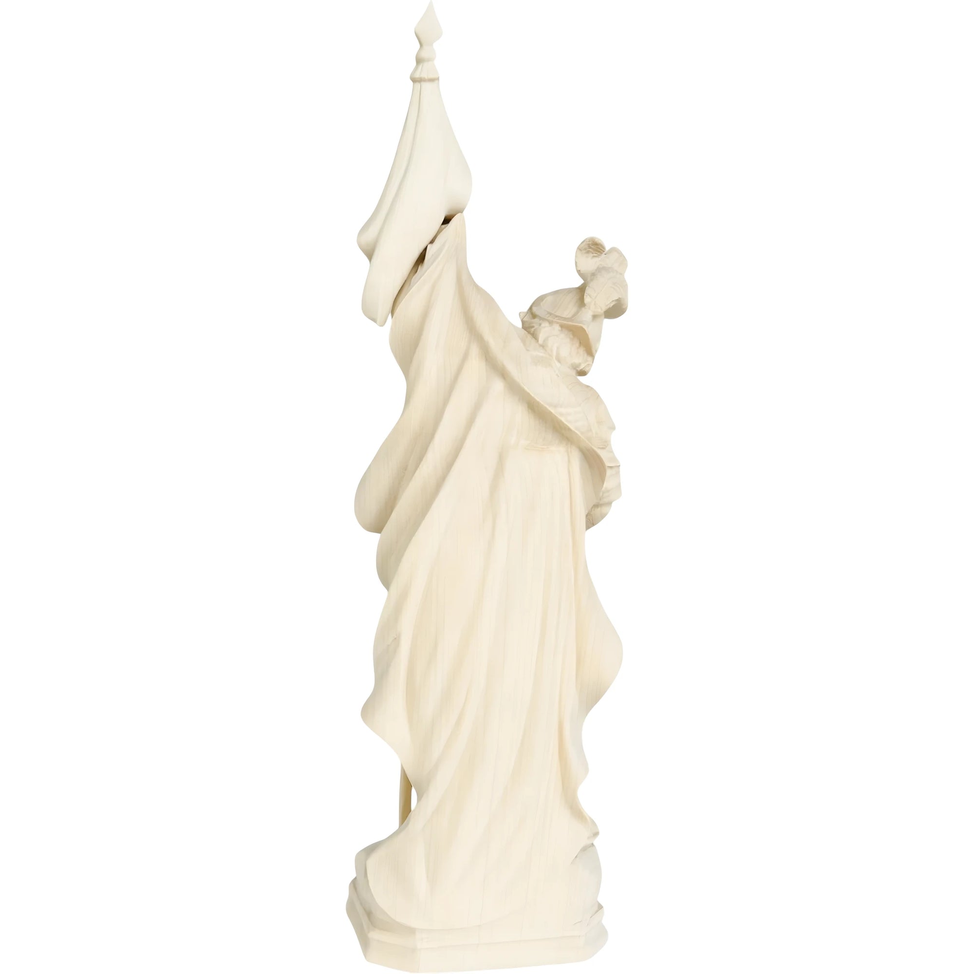 Statua di San Floriano Intagliata a Mano in Legno della Val Gardena