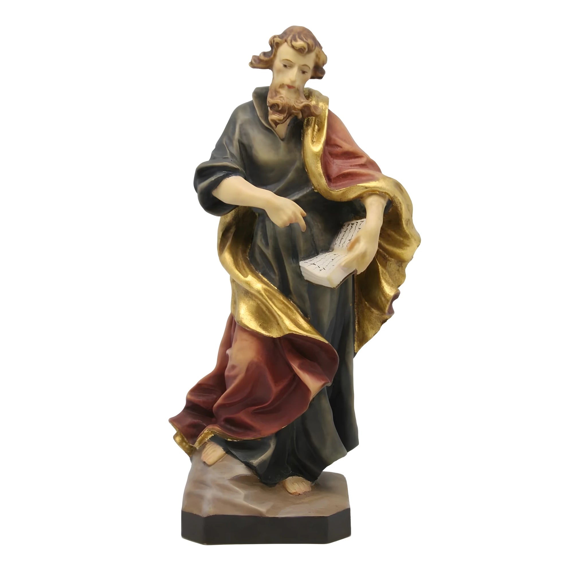 Rzeźbiona i ręcznie malowana drewniana figura św. Jakuba | Val Gardena