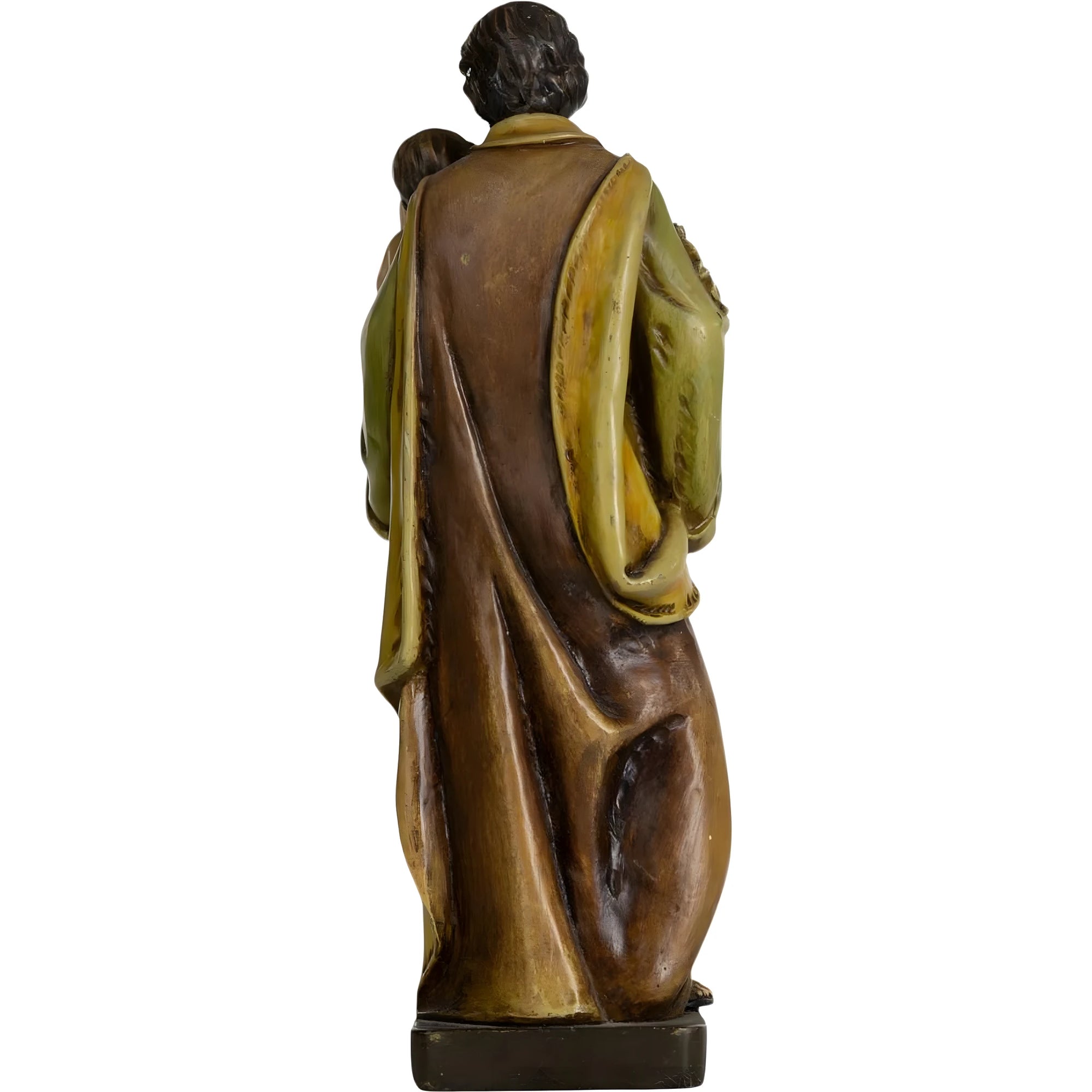 Statua di San Giuseppe con Gesù Bambino | Scultura Sacra Artigianale in Val Gardena