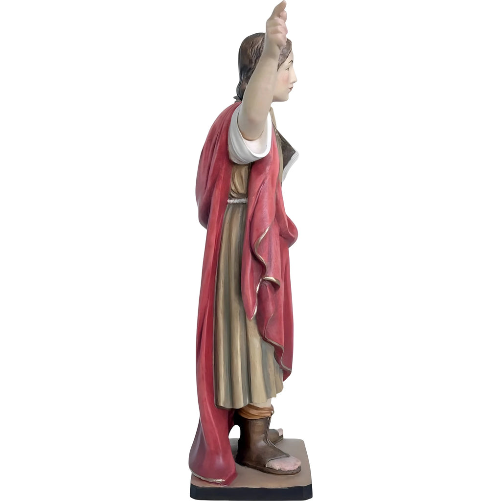 Statue de Saint Pancrace en Bois Sculpté, Val Gardena