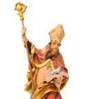 Statua di San Zeno di Verona in Legno d'Acero e Tiglio della Val Gardena