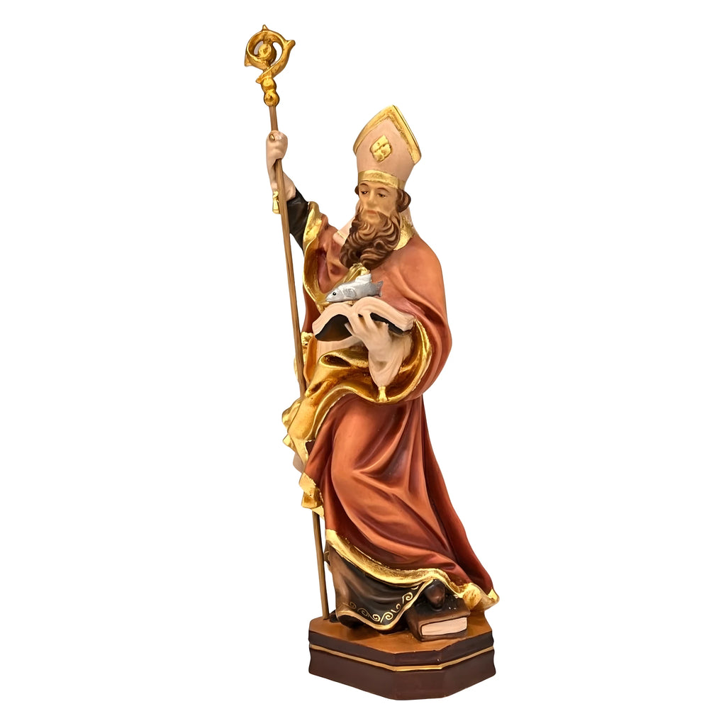 Statua di San Zeno di Verona in Legno d'Acero e Tiglio della Val Gardena