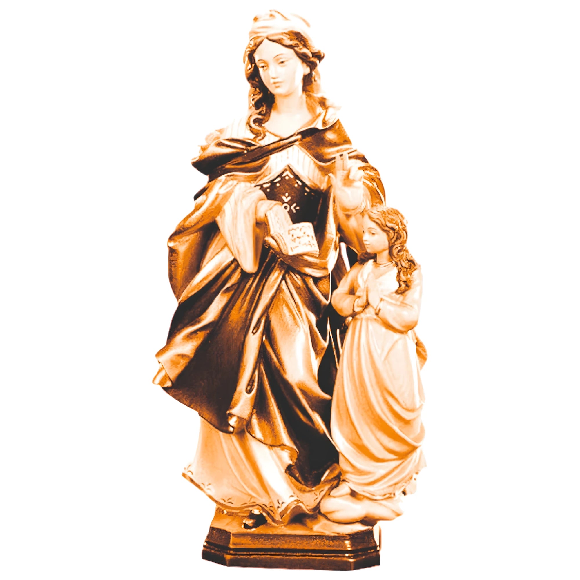 Saint Anne portrayed with a child in wood