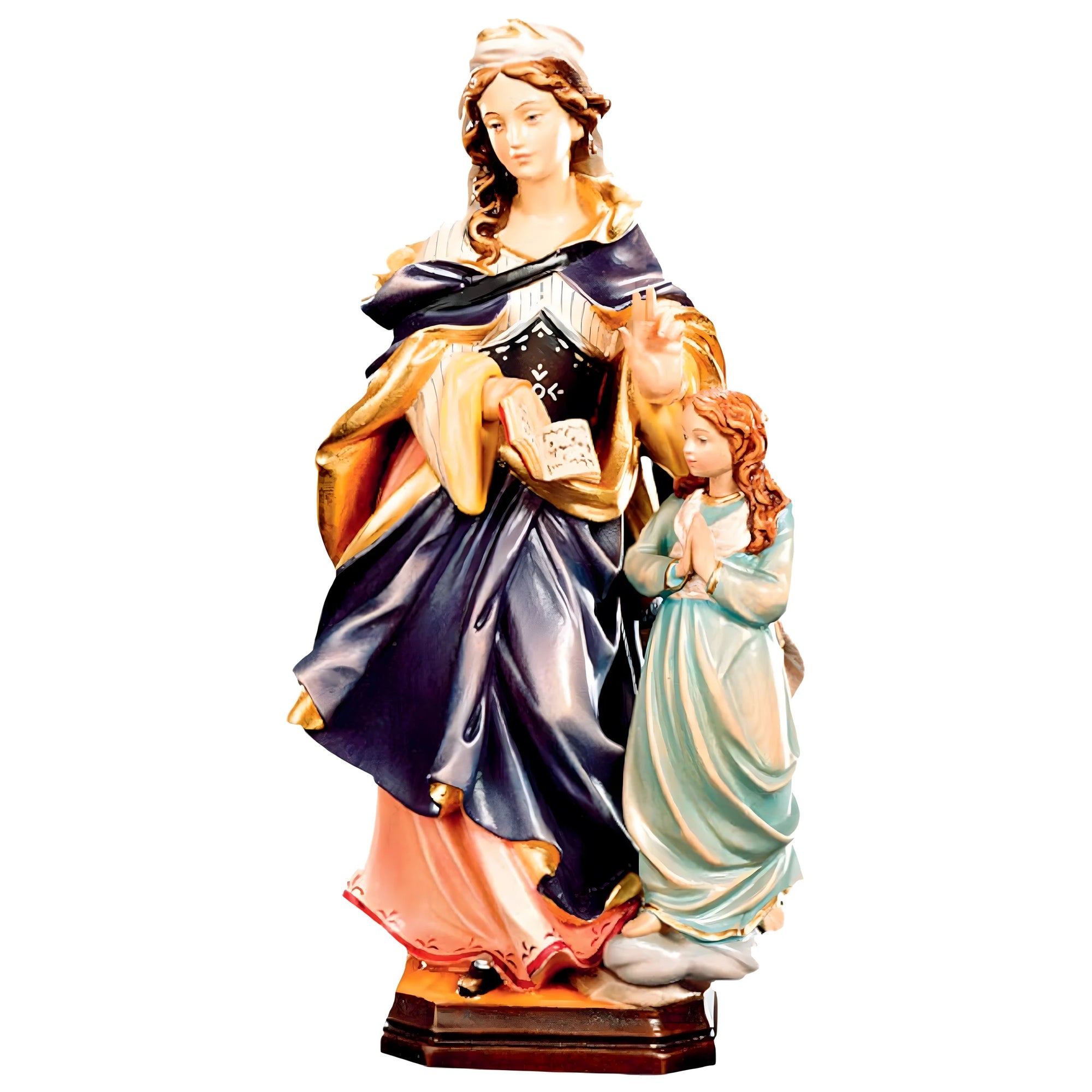 Saint Anne portrayed with a child in wood