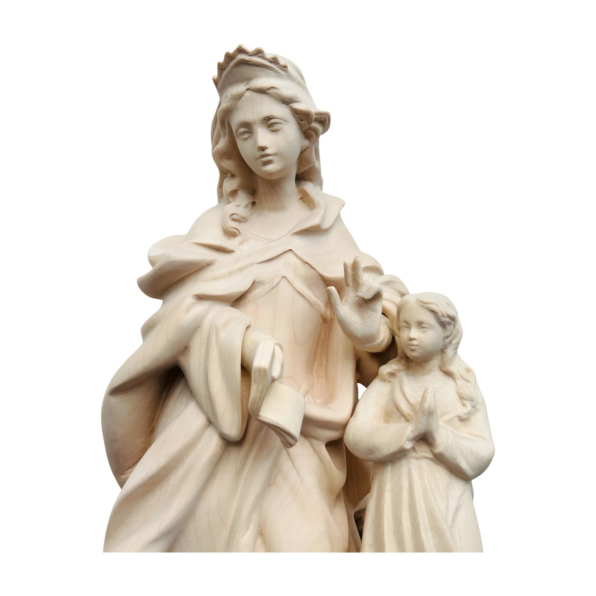 Saint Anne portrayed with a child in wood