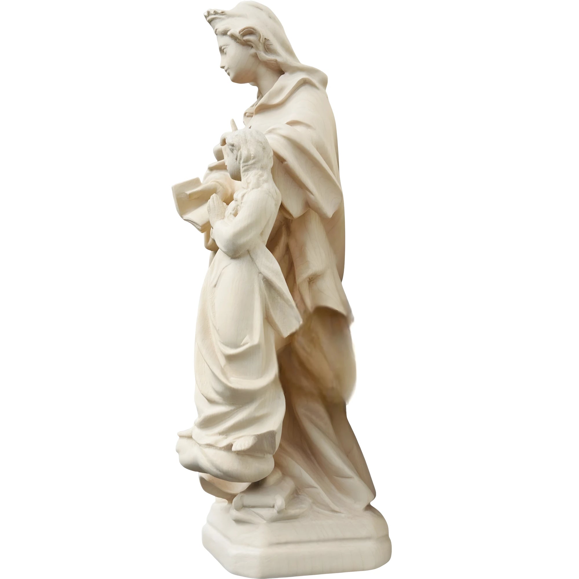 Saint Anne portrayed with a child in wood