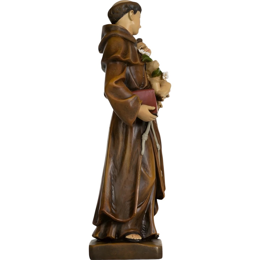 Figurka św. Antoniego Padewskiego z Dzieciątkiem Jezus i Laterną, 20 cm