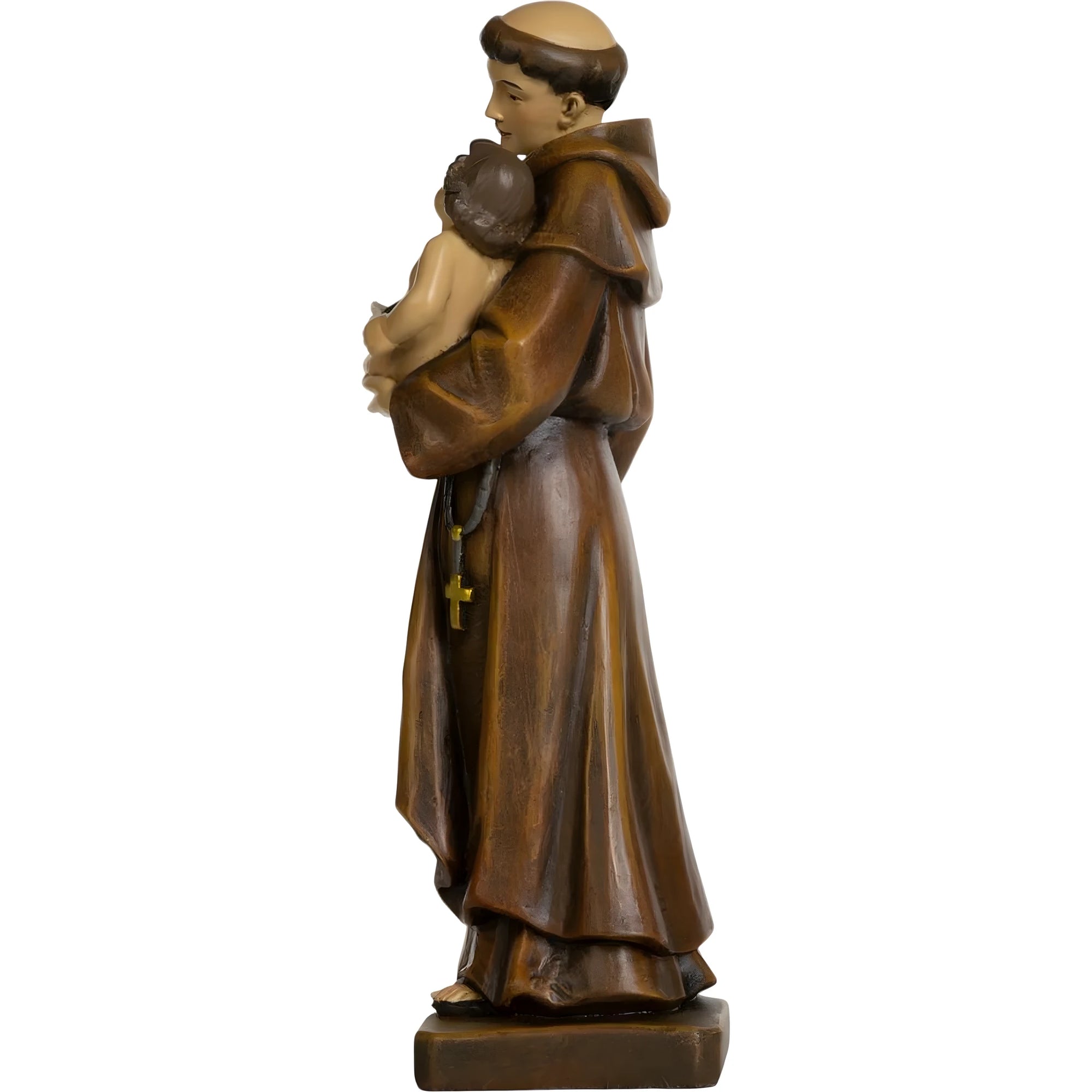 Estátua de Santo Antônio de Pádua com Menino Jesus e Lírio, 20 cm