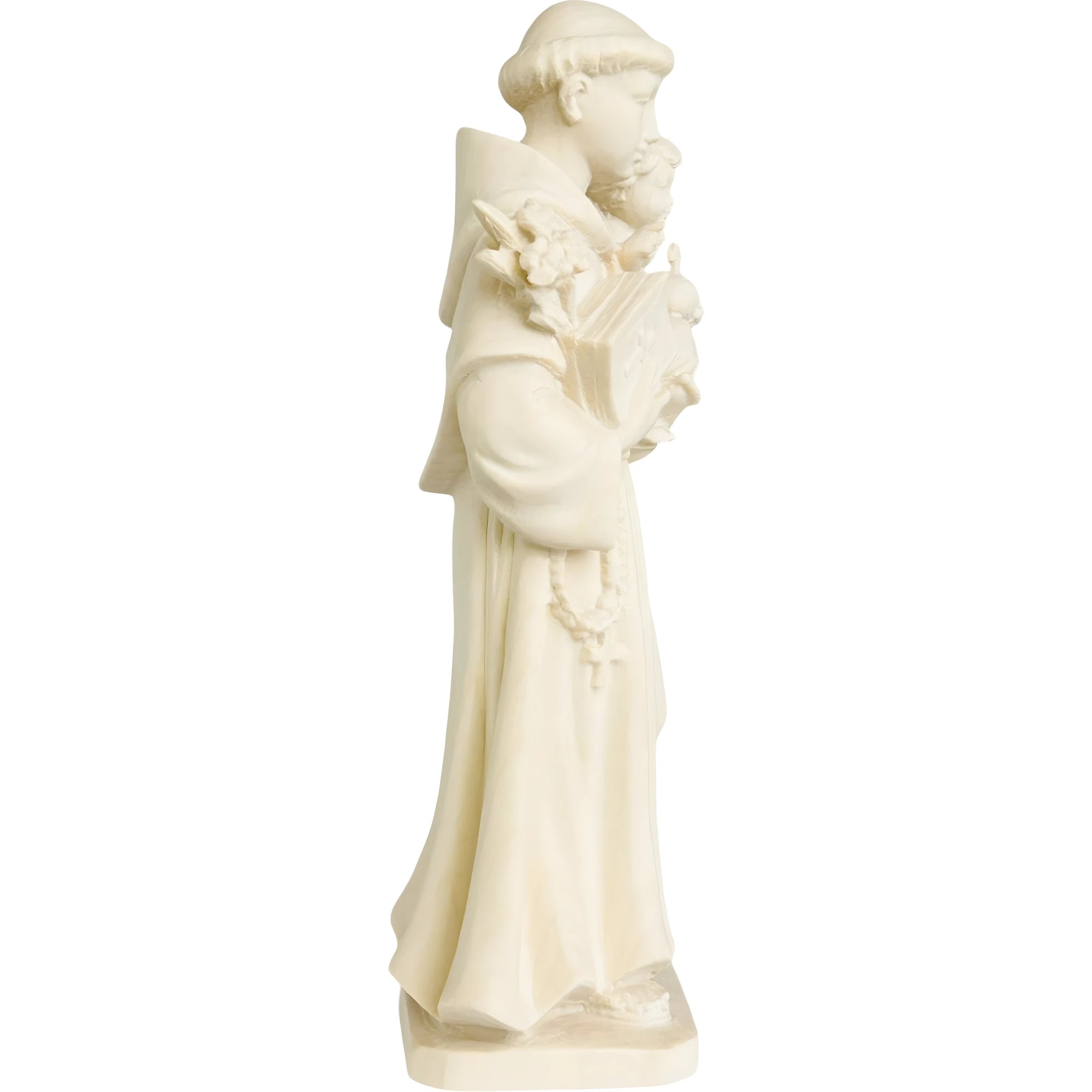 Statua di Sant'Antonio da Padova e Gesù Bambino scolpita in legno