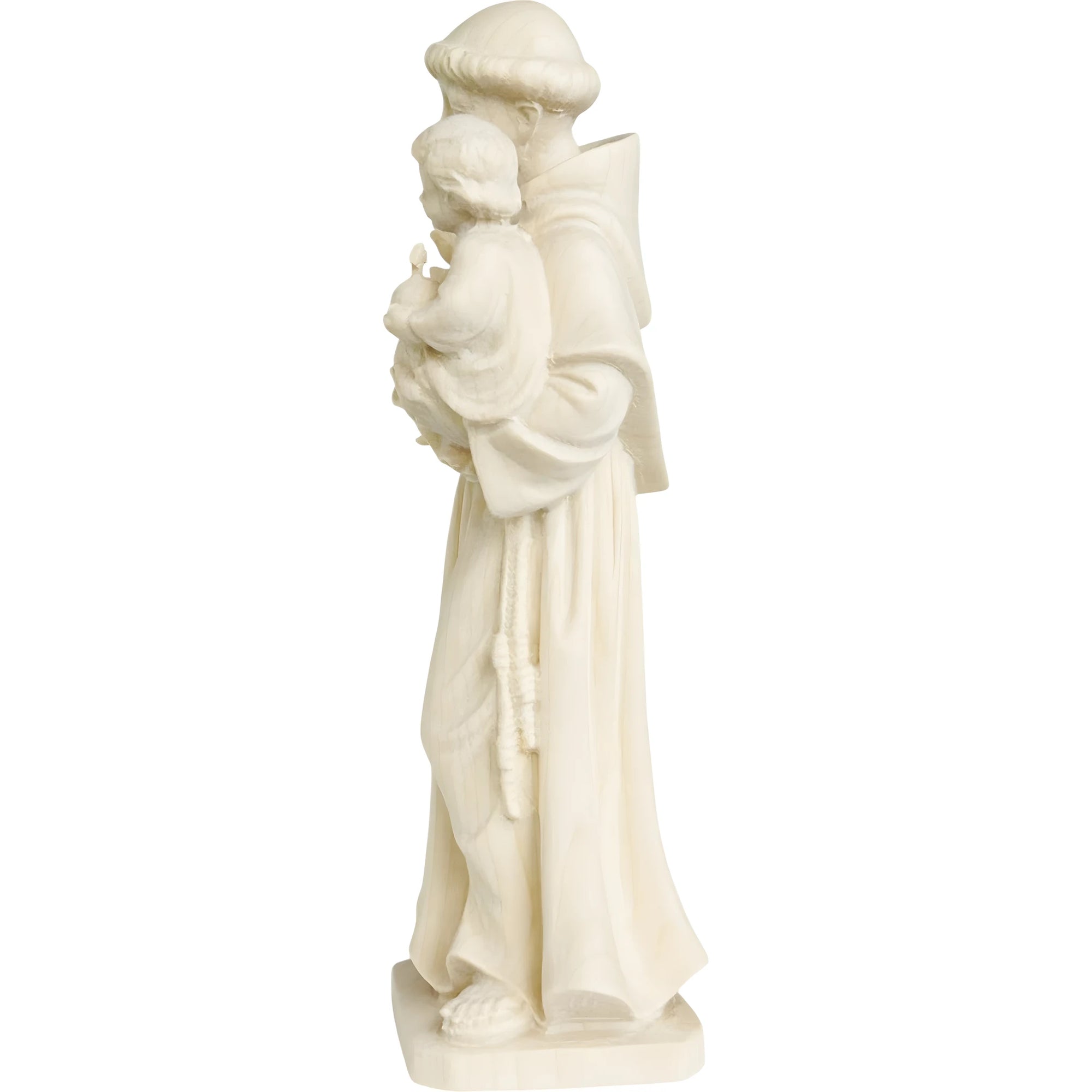 Statua di Sant'Antonio da Padova e Gesù Bambino scolpita in legno