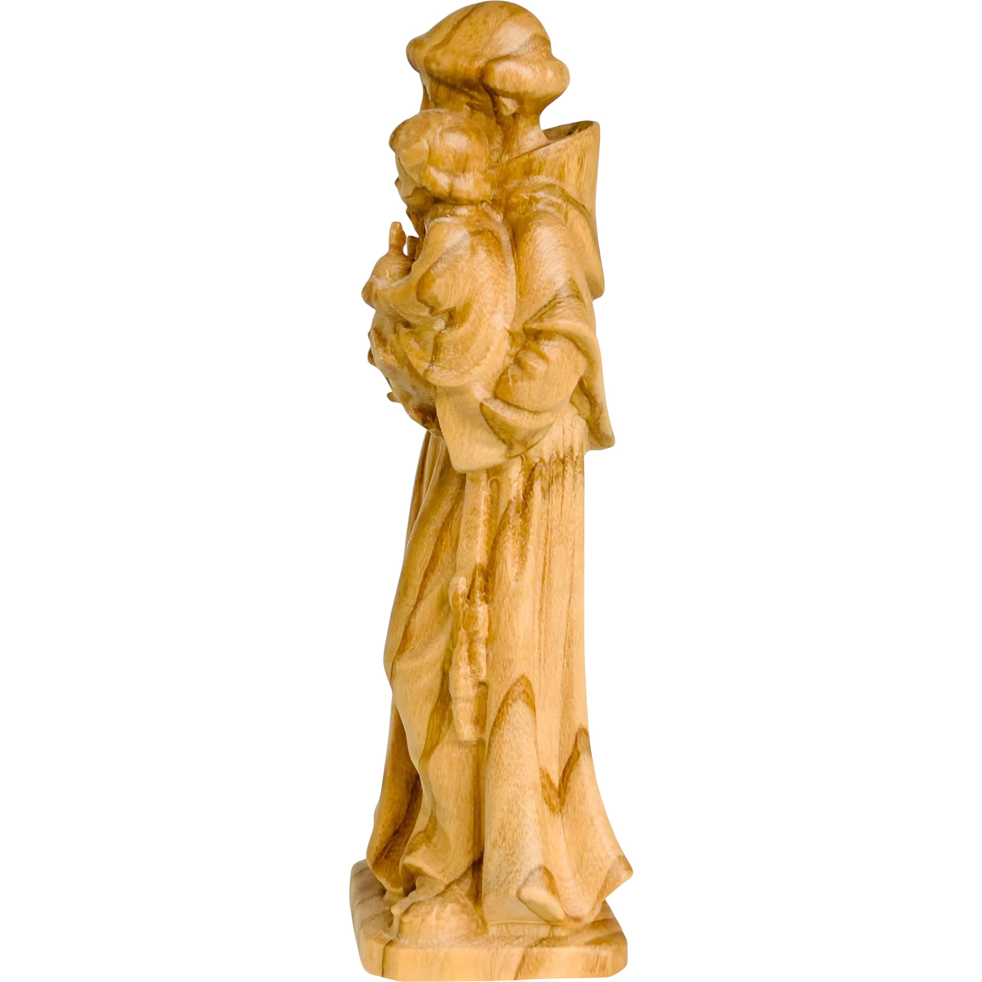 Statua di Sant'Antonio da Padova e Gesù Bambino scolpita in legno
