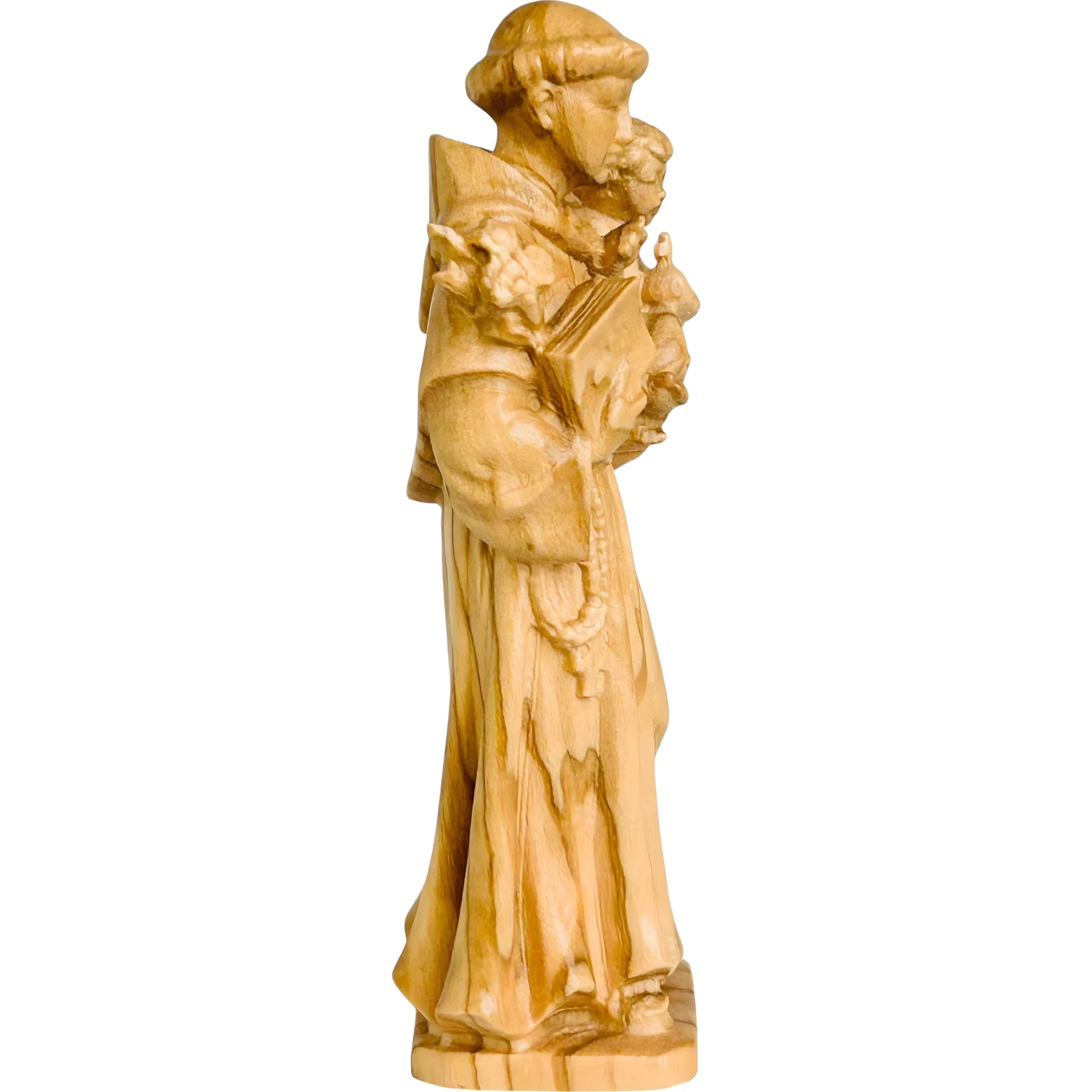 Statua di Sant'Antonio da Padova e Gesù Bambino scolpita in legno