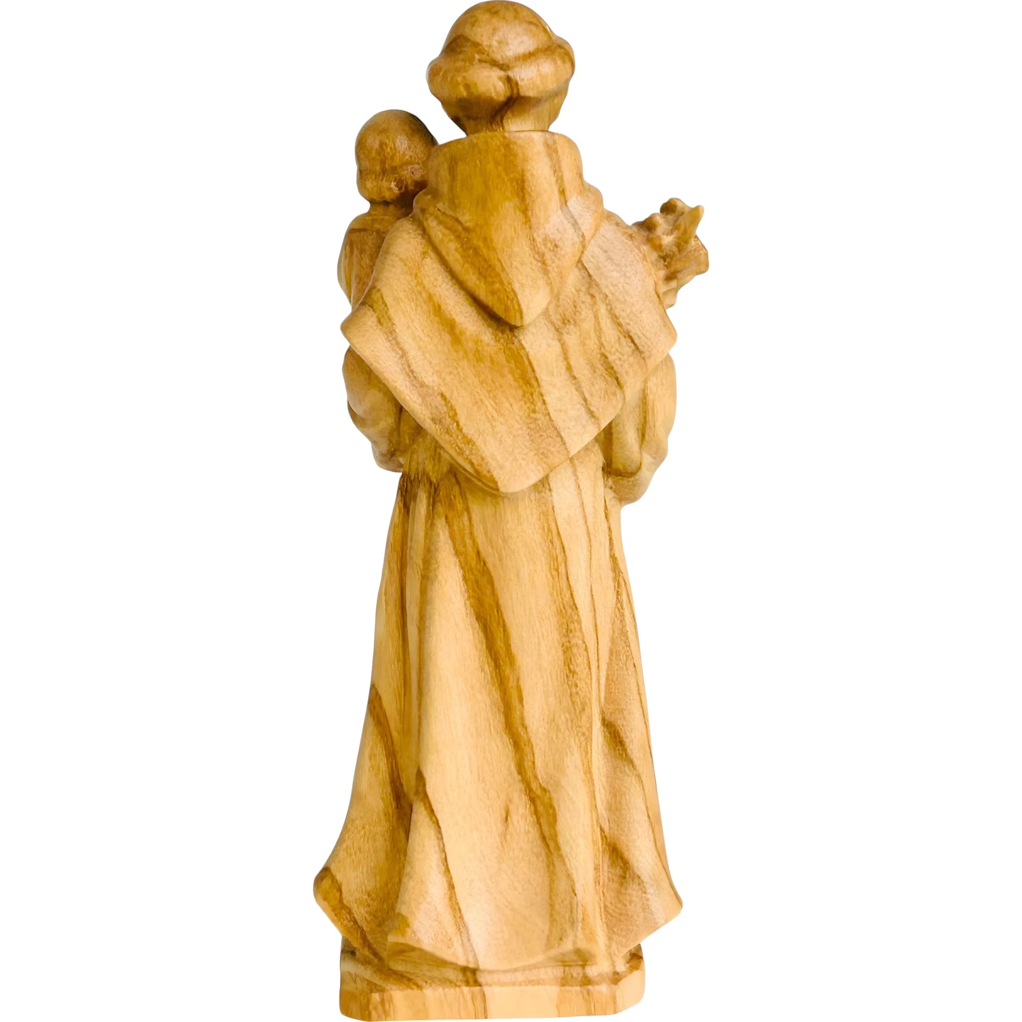 Statua di Sant'Antonio da Padova e Gesù Bambino scolpita in legno