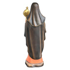 Statue de Sainte Claire d'Assise avec Ostensoir en Bois sculptée dans le Val Gardena