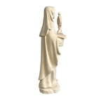 Statue de Sainte Claire d'Assise avec Ostensoir en Bois sculptée dans le Val Gardena