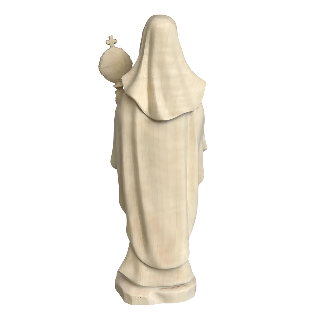 Statue de Sainte Claire d'Assise avec Ostensoir en Bois sculptée dans le Val Gardena